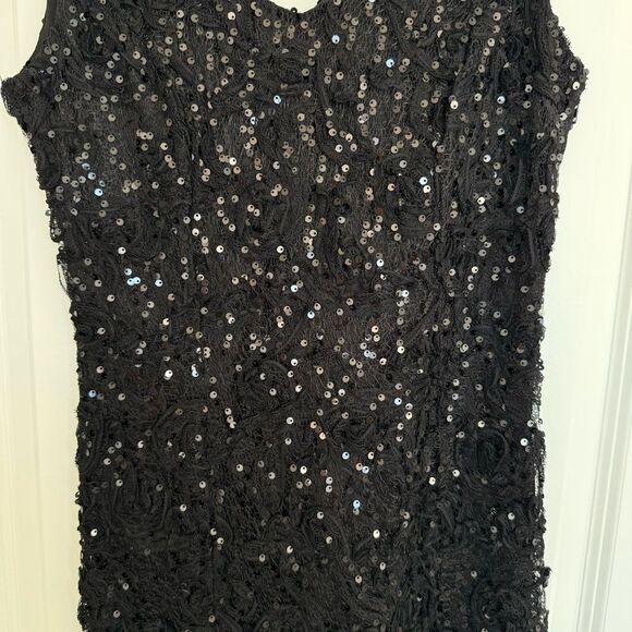 SUZY SHEIR | Black Sequin Dress - Picture 5 of 10